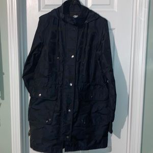 Navy Camo hooded  jacket